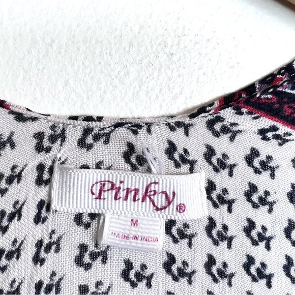 Pinky Boho Open Front Patchwork Tassel Festival Kimono - Picture 5 of 16